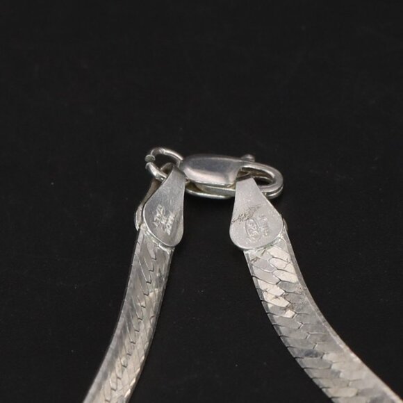 Authentic MILOR ITALY 7.5" Herringbone Diamond Cut Faux Rope Chain Bracelet - 4g - Picture 5 of 5